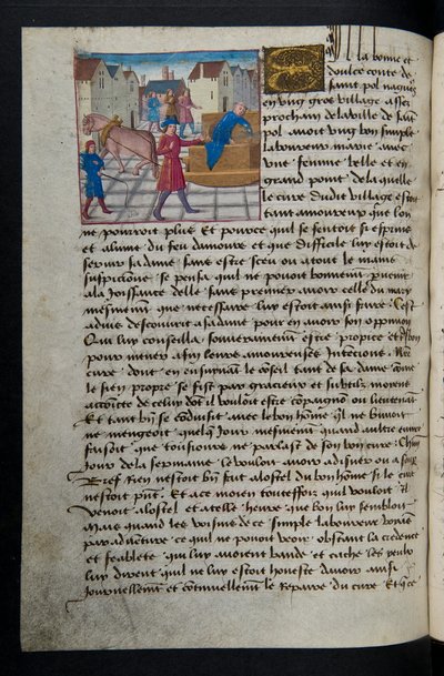 MS Hunter 252 157v sivu sadasta uudesta uutisesta, c.1461-62 tekijältä French School
