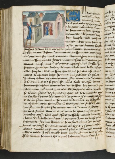 MS Hunter 252 181v sivu Cent Nouvelles Nouvellesista, n. 1461-62 tekijältä French School