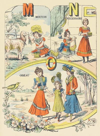 M N O: lammas, välttämätön, lintu tekijältä French School