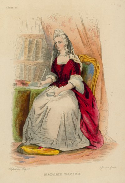 Madame Dacier (värillinen kaiverrus) tekijältä French School