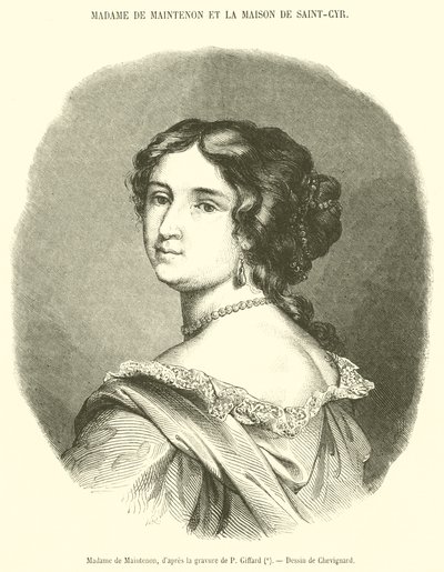 Madame de Maintenon (kaiverrus) tekijältä French School