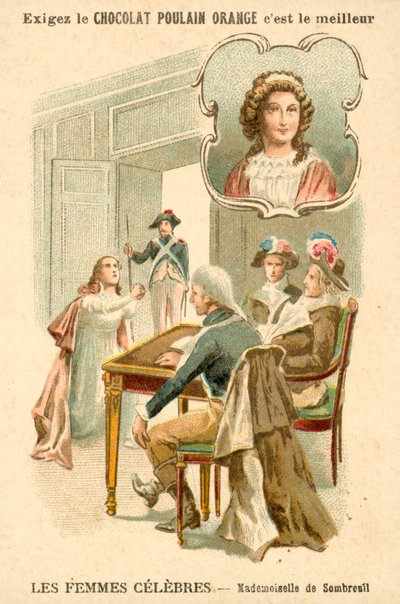 Mademoiselle de Sombreuil, Ranskan vallankumous (chromolitho) tekijältä French School