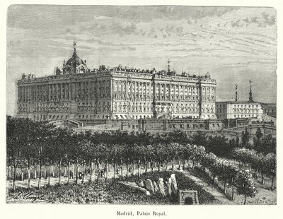 Madrid, Palais Royal (kaiverrus) tekijältä French School