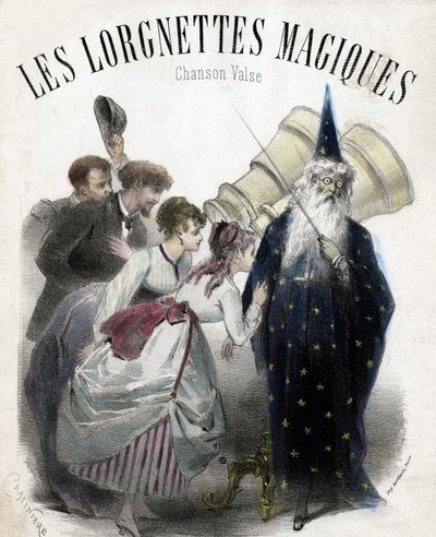 Magic lorgnettes, laulu suosittu valssi. Litografia tekijältä French School