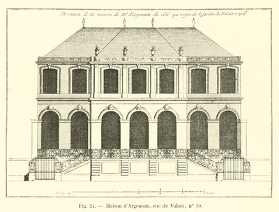 Argenson House, rue de Valois, nro 10 tekijältä French School
