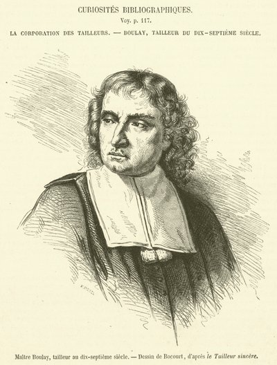 Maitre Boulay, räätäli 1600-luvulla (kaiverrus) tekijältä French School
