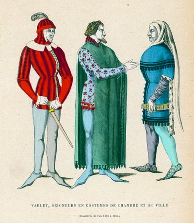 Miesten puvut, 1360-1365 tekijältä French School