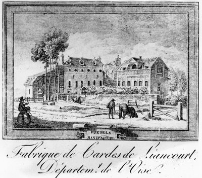Valmistus, Duke de la Rochefoucauld Liancourtissa; String Factory of Liancourt, Dept of Oise. tekijältä French School