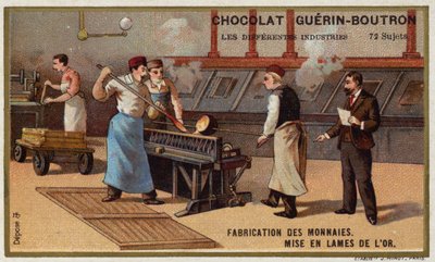 Kolikoiden valmistus (chromolitho) tekijältä French School