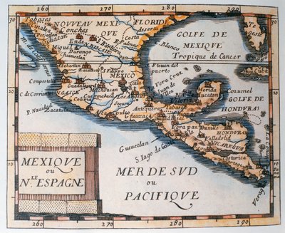 Meksikon tai uuden Espanjan kartta, 1625 tekijältä French School