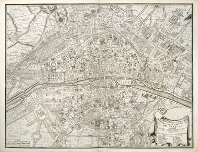 Pariisin kartta, Jean de la Caillen Pariisin atlas, 1714 tekijältä French School