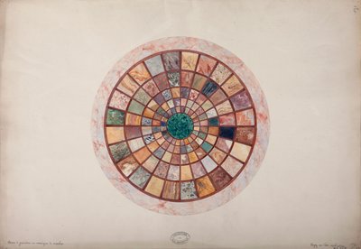 Prinsessa Elisalle tehty marmorimosaiikki jalustan päällä, n. 1900-20 tekijältä French School