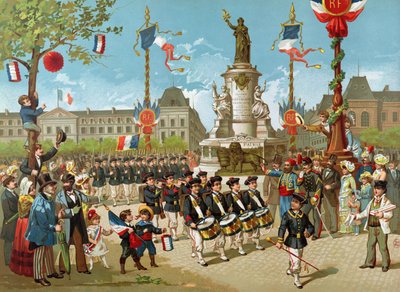 Koulupataljoonien marssi 14. heinäkuuta 1883 Place de la Republiquessa tekijältä French School