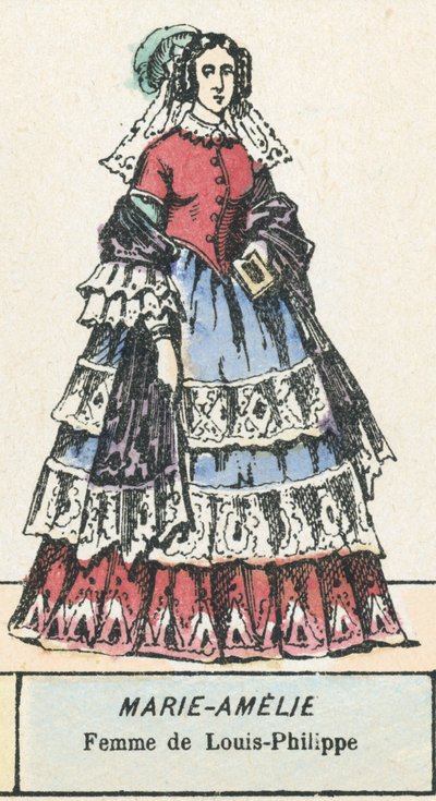 Marie-Amelie, Louis-Philippen vaimo (värillinen kaiverrus) tekijältä French School