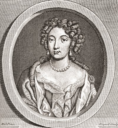 Marie Angélique de Scorailles, 1661 1681. Ranskalainen aatelisnainen ja yksi Ludvig XIV:n monista rakastajattarista. Les Heures Libres, julkaistu 1908. tekijältä French School
