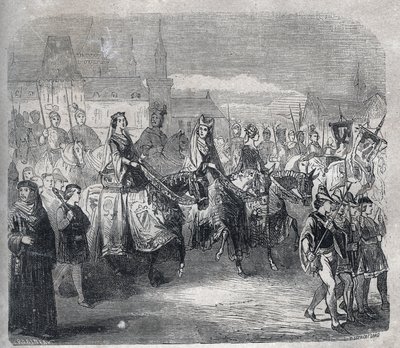 Kuningas Ludvig X Hutin (1289-1316) ja hänen veljiensä Philippen (silloin Philip V Pitkä) avioliitot tekijältä French School