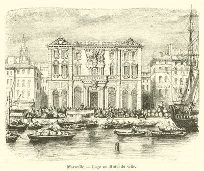 Marseille, kaupungintalo (kaiverrus) tekijältä French School