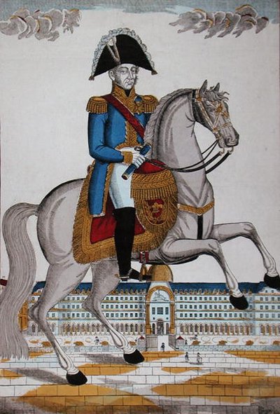 Ranskan marsalkka paraatipuvussa (väri litho) tekijältä French School