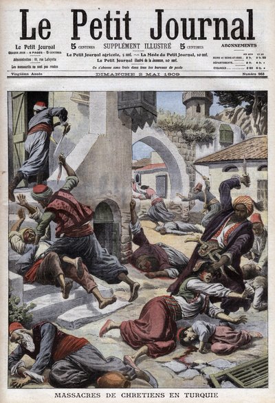 Kristittyjen verilöyly Turkissa: 30 000 armenialaisen verilöyly Adanan kaupungissa (Kilicia) (1. huhtikuuta) tekijältä French School