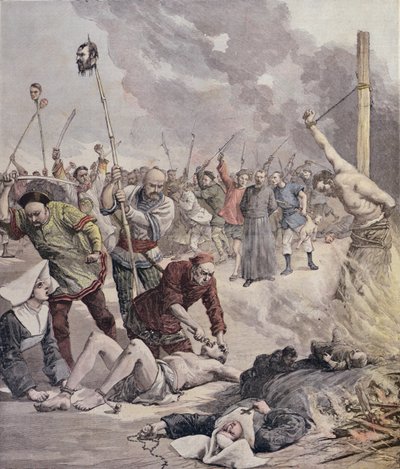 Teurastukset Kiinassa, Le Petit Journal, 1891 tekijältä French School
