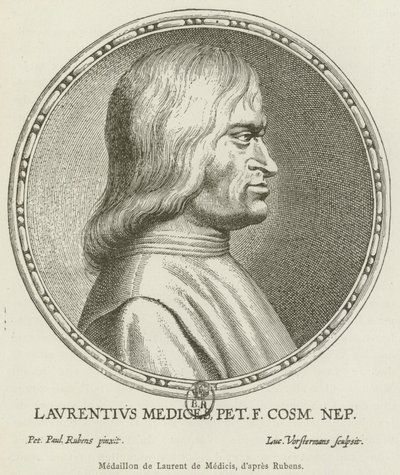 Medaillon de Laurent de Medici (kaiverrus) tekijältä French School