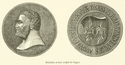 Fugger veistetty puinen medaljonki (kaiverrus) tekijältä French School