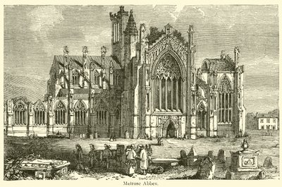 Melrose Abbey (kaiverrus) tekijältä French School