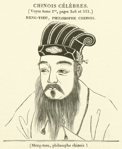 Meng-tzu, kiinalainen filosofi (kaiverrus) tekijältä French School