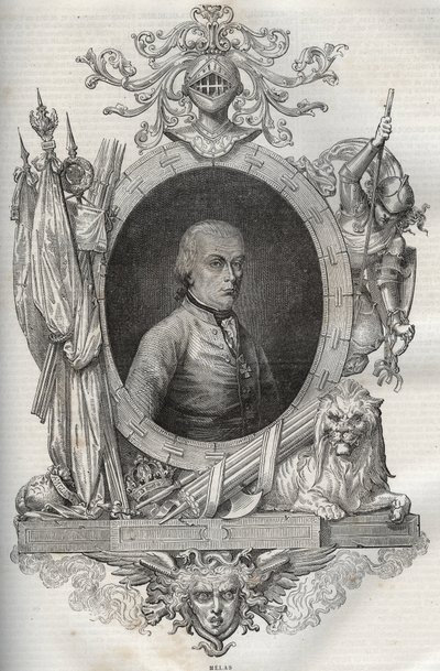 Michael Friedrich Benedikt paroni von MELAS (1729-1806), marsalkka - - Maurice La Charestin uusi kansallinen tietosanakirja - 1870 - tekijältä French School