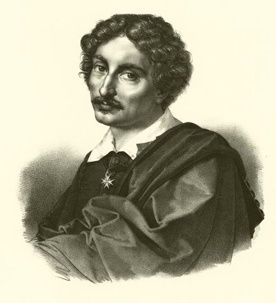 Michelangelo Merisi da Caravaggio, muotokuva (kaiverrus) tekijältä French School