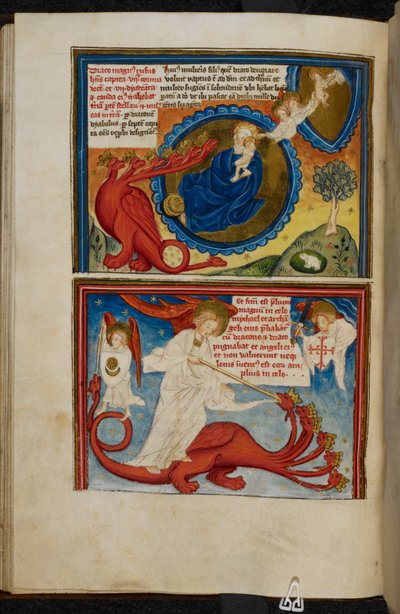 Pienoiskuva Pyhän Johanneksen elämän ja maailmanlopun kirjasta, n. 1400 (vellum) tekijältä French School