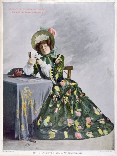 Mlle Mily-Meyer roolissa Mlle Le Normand, 1899 (syväpaino) tekijältä French School