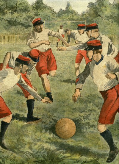 Moderni urheilu armeijassa: jalkapallo. Sotilaallisen jalkapallon rugbyn mestaruuden perustaminen. Ensimmäinen ottelu pelattiin Bois de Boulognessa, Bagatellen nurmikolla, Regimental Athletic Sport Valmyn ja Association regimental de C:n joukkueiden kanssa tekijältä French School