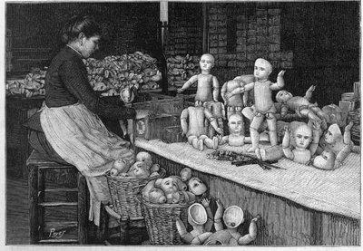 Montreuilin nukketehdas vuonna 1888. tekijältä French School