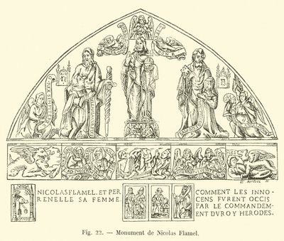Nicolas Flamelin muistomerkki tekijältä French School