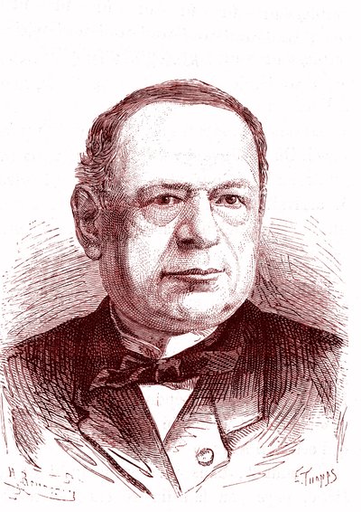 Moritz Hermann Von Jacobi (1801-1874), venäläinen insinööri ja fyysikko (galvanointi, sähkömoottorit). Kaiverrus 1867 tekijältä French School