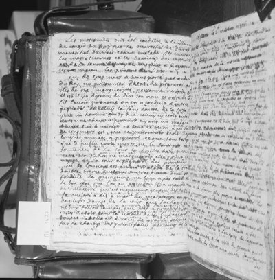 Ms.1477 fol.396vo Kirje, joka kommentoi miestä rautanaamiossa, 4. syyskuuta 1687 (kynä ja muste paperille) tekijältä French School