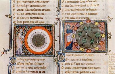 Ms 1044 fol.17v The Creation, Ovide Moralisesta kirjoittanut Chretien Legouais tekijältä French School