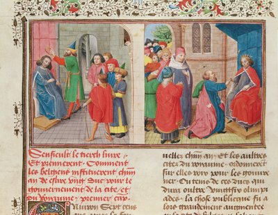 Ms 149 t.1 fol.108v Kuinka belgialaiset valitsevat herttuan, Histoire des Nobles Princes de Hainaut