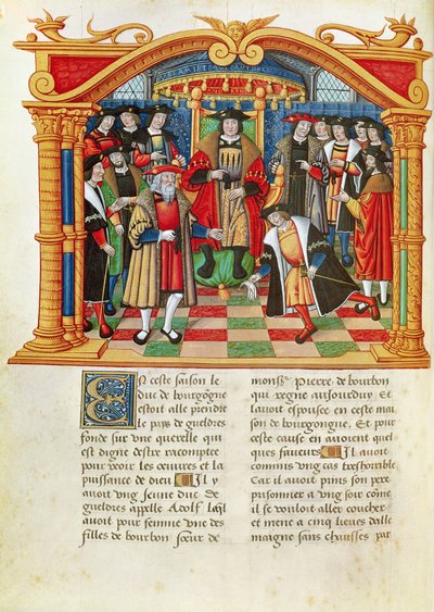 Ms 18 fol.99v Adolphe de Gueldres, Philippe of Comminesin muistelmista (1445-1509) tekijältä French School