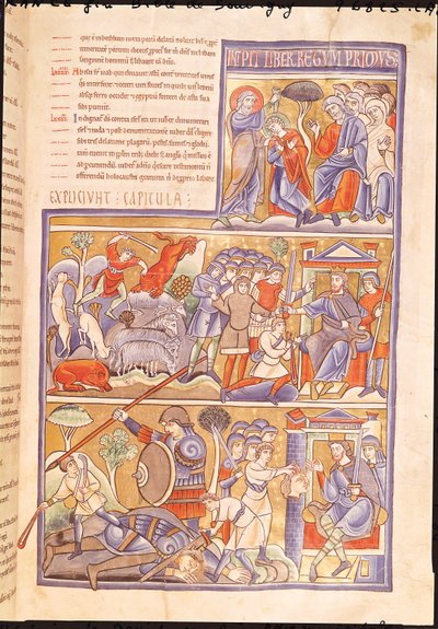 Ms 1 f.93r The Story of David, Souvignyn Raamatusta tekijältä French School