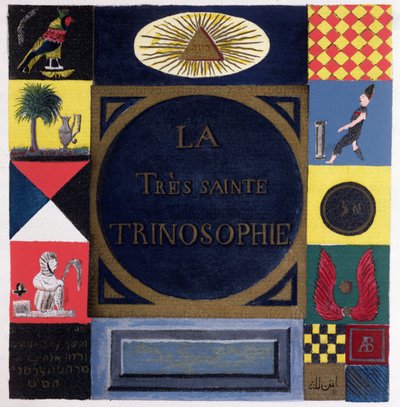 Ms 2400 La Tres Sainte Trinosophien etulevy kreivi de Saint-Germainille (1696-1784) (wc paperilla) tekijältä French School