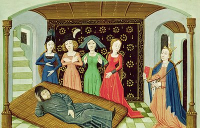 Ms 3045 f.3 Boethius, Filosofia ja muusat, Filosofian lohdutuksesta tekijältä French School