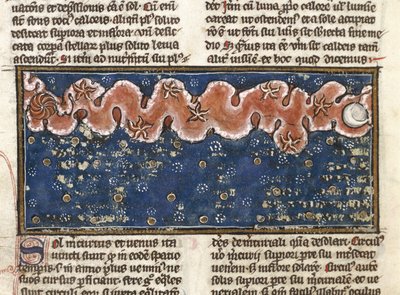 Ms 320 Fol.192r Planets, Thomas van Cantimpren (1201-72) De Natura rerum -teoksesta (vellum) tekijältä French School