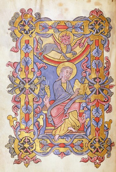 Ms 479 fol.53 St. Mark, The Gospels of the Abbaye de Cysoing tekijältä French School