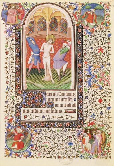 Ms 547 fol.13 Liputus, Poitiersin naisen käyttämä tuntikirja tekijältä French School