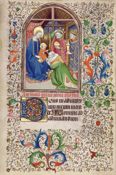 Ms 66 f.52r Adoration of the Magi, Amiens tekijältä French School