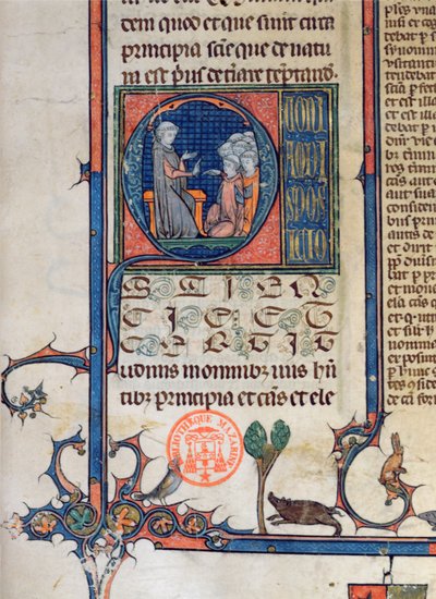 Ms 870 fo.5 School Scene, 1494 tekijältä French School