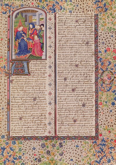 Ms 927 Fol.186 Politiikka kuninkaalle, Aristoteleen (384-322 eKr.) teoksesta Etiikka, politiikka ja talous tekijältä French School