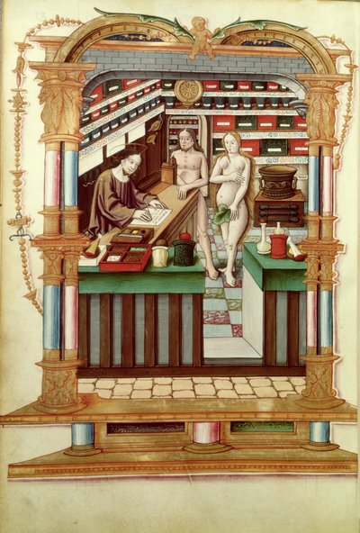 Ms Fr 1537 Kristus Apteekki Aadamin ja Eevan kanssa, Chants royaux sur la Conception Couronnee du Puy de Rouen tekijältä French School